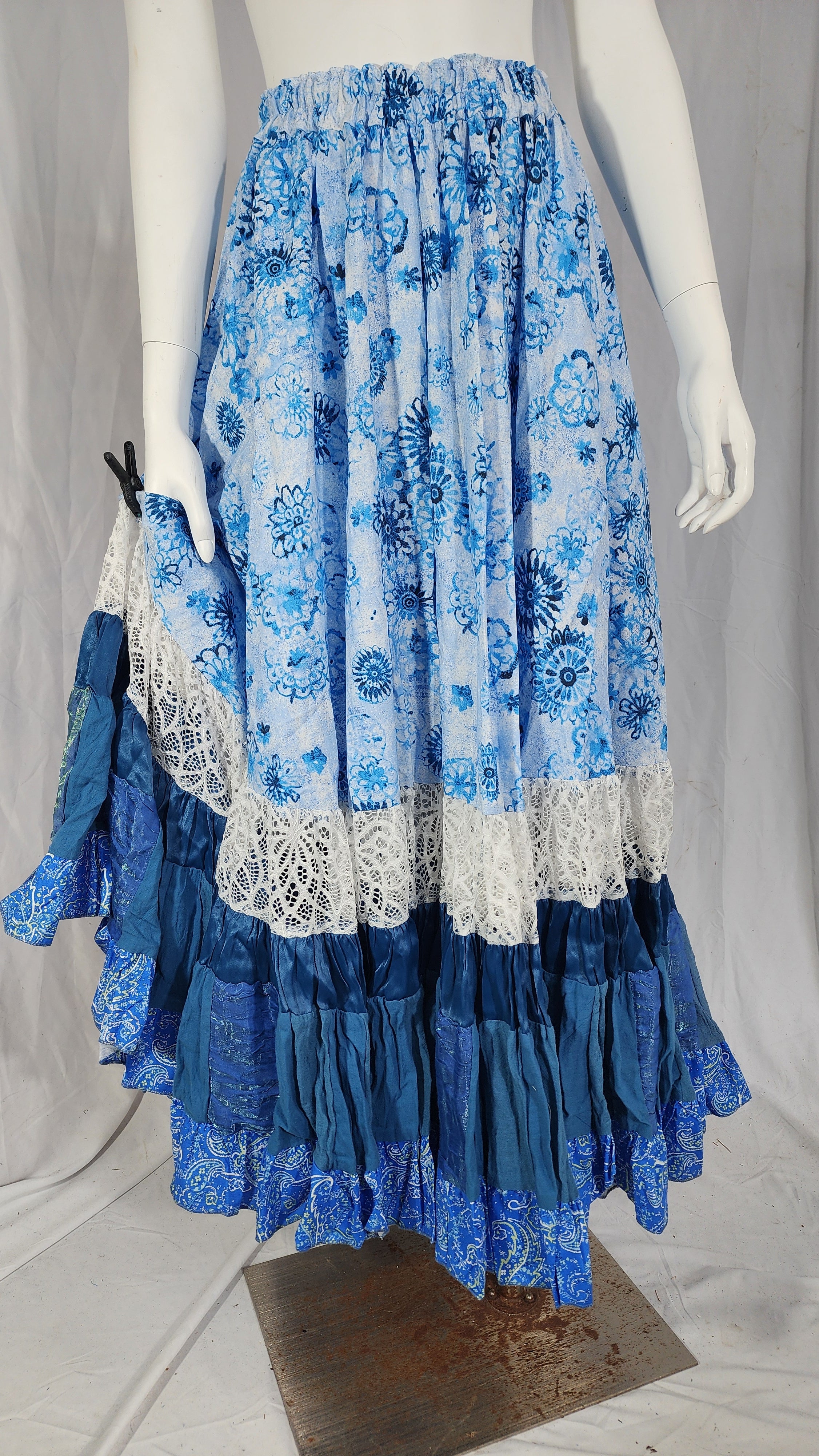 Blue Printed Liz Skirts