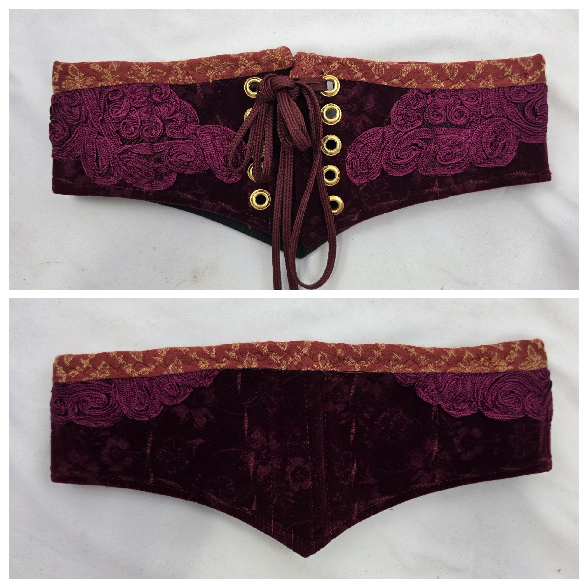 Burgundy Waist Cinchers