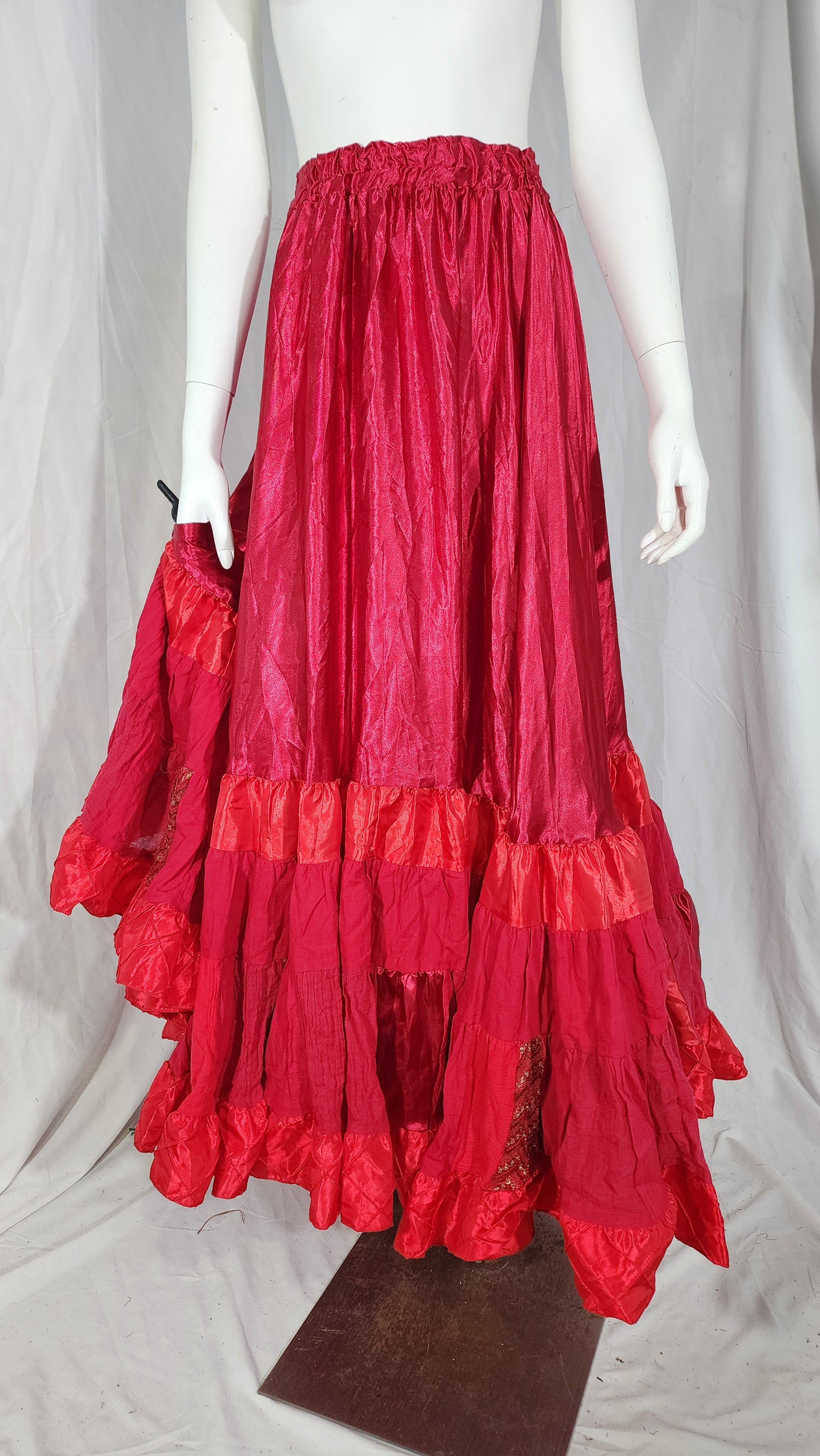 Red Taffeta Liz Skirts