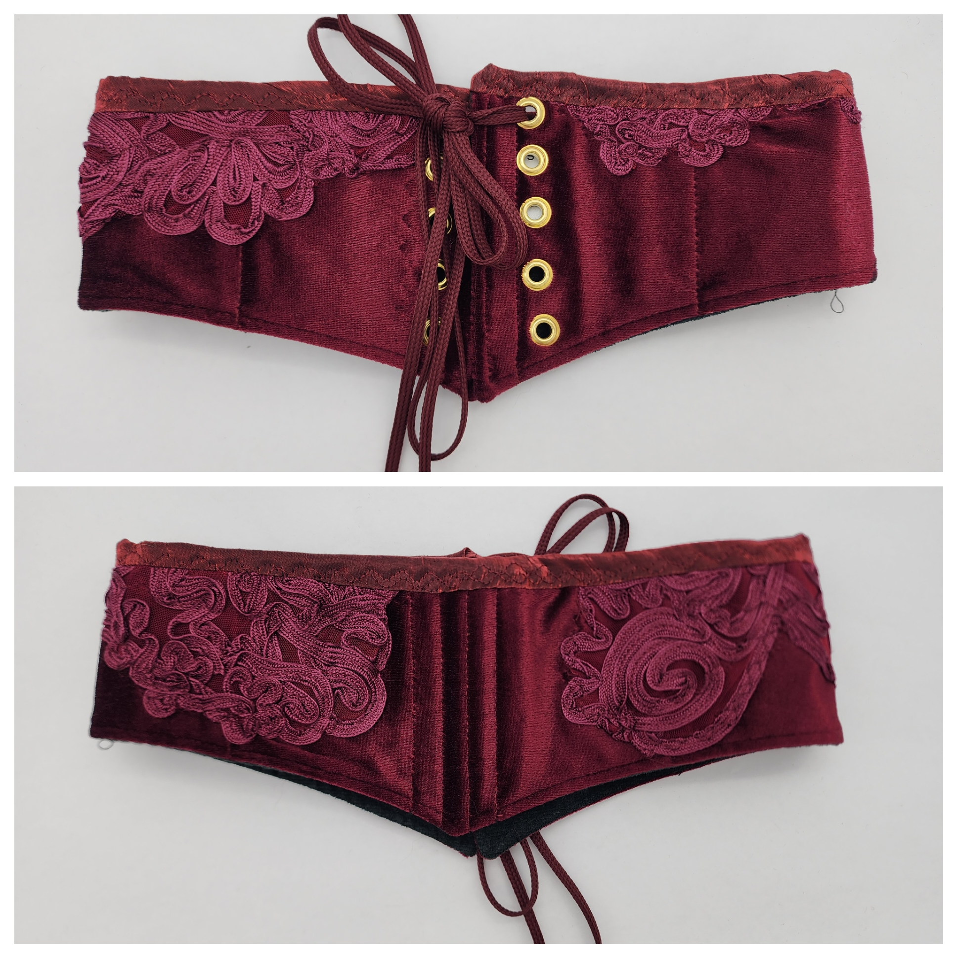 Burgundy Waist Cinchers