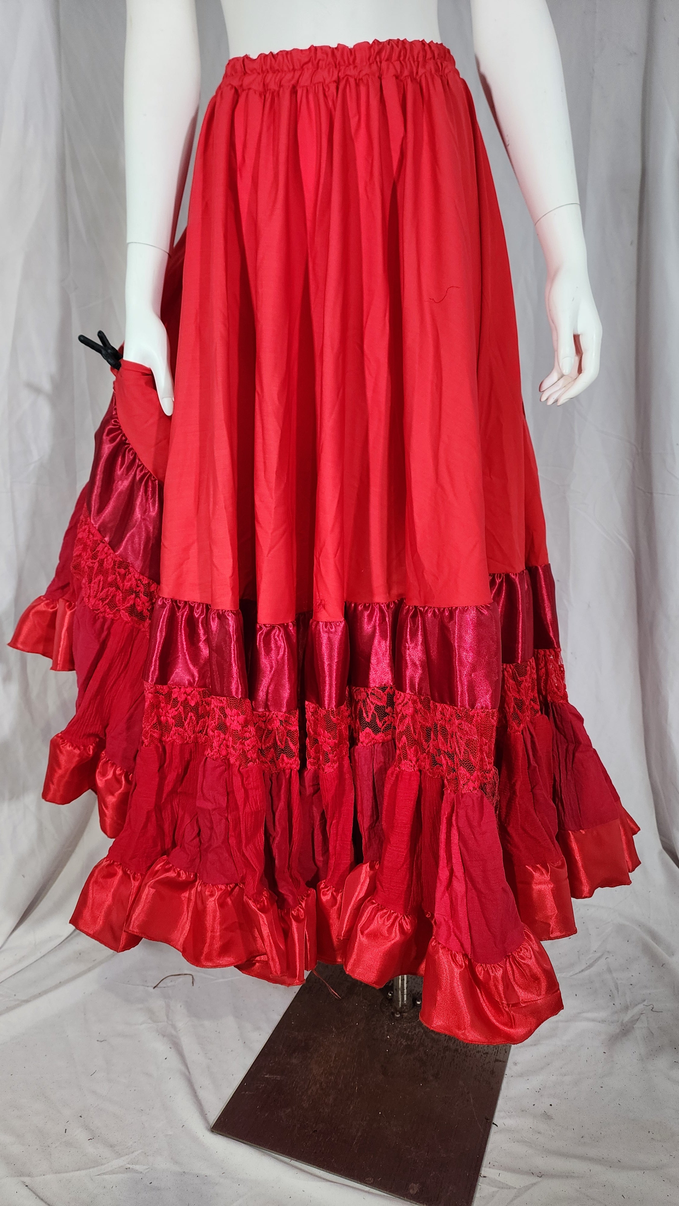 Red Taffeta Liz Skirts