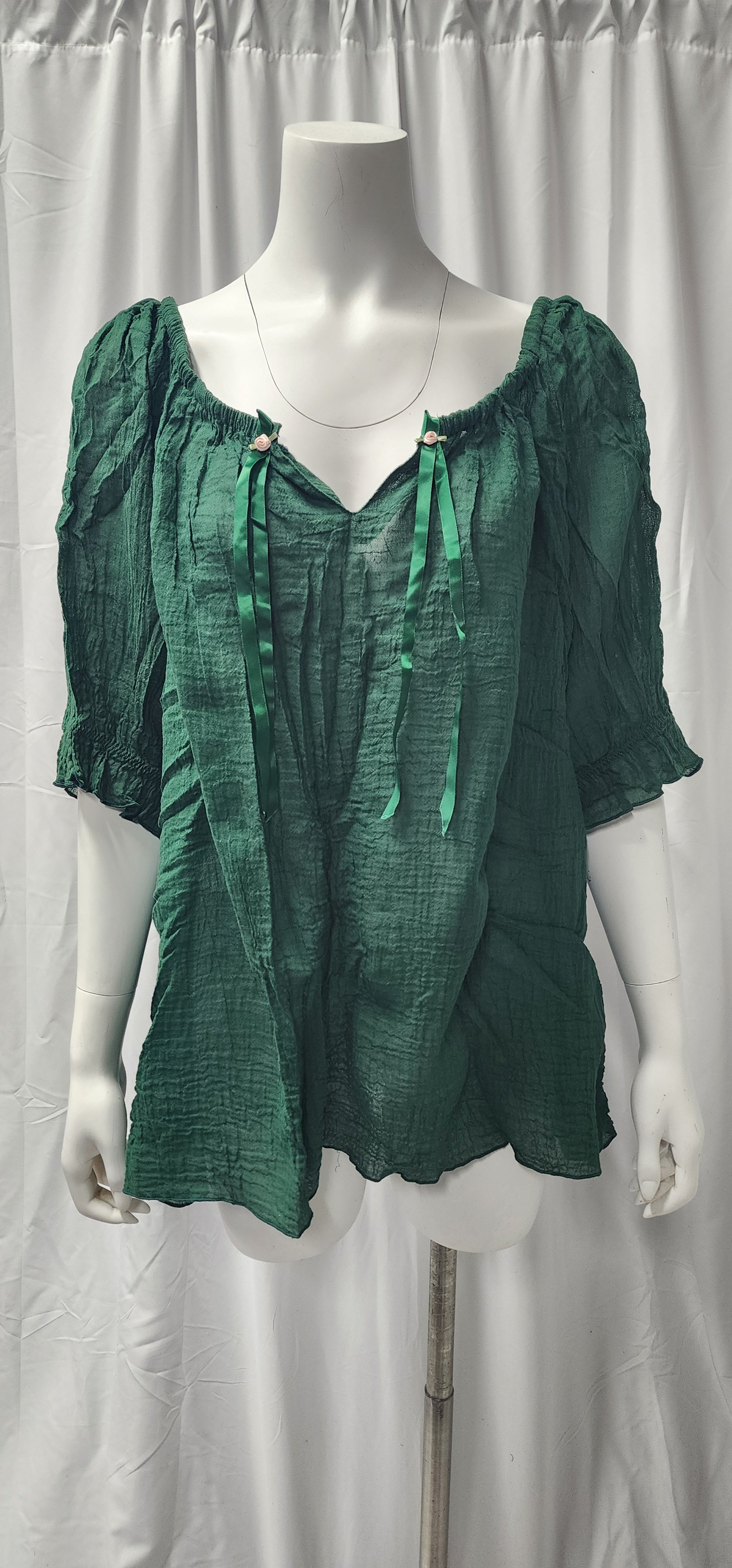 Short Sleeve Peasant Blouse