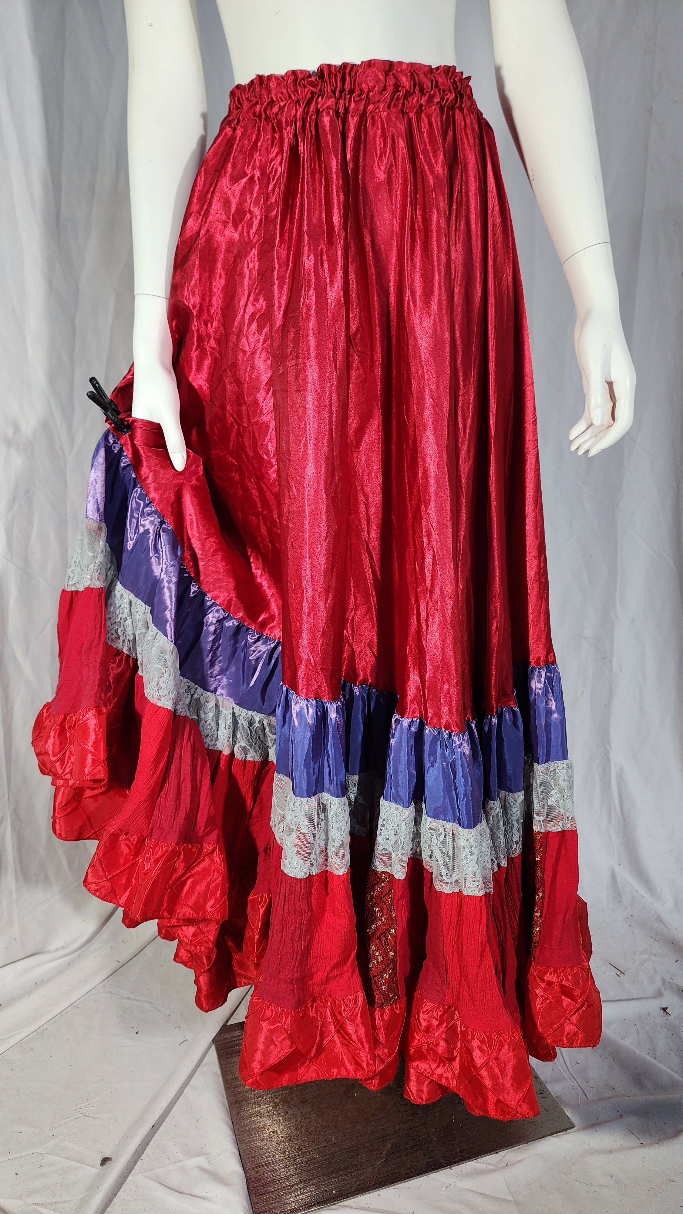 Red Taffeta Liz Skirts