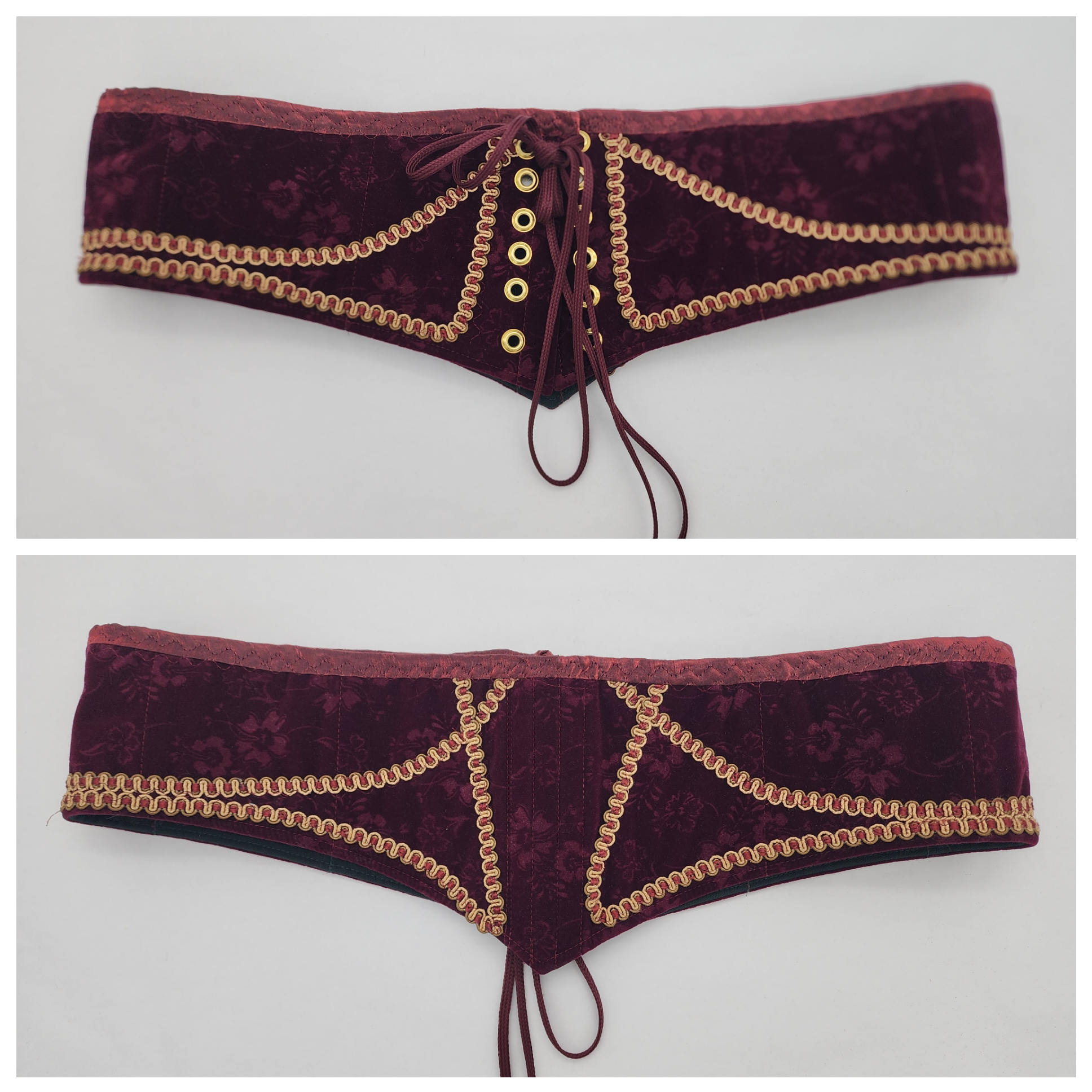 Burgundy Waist Cinchers