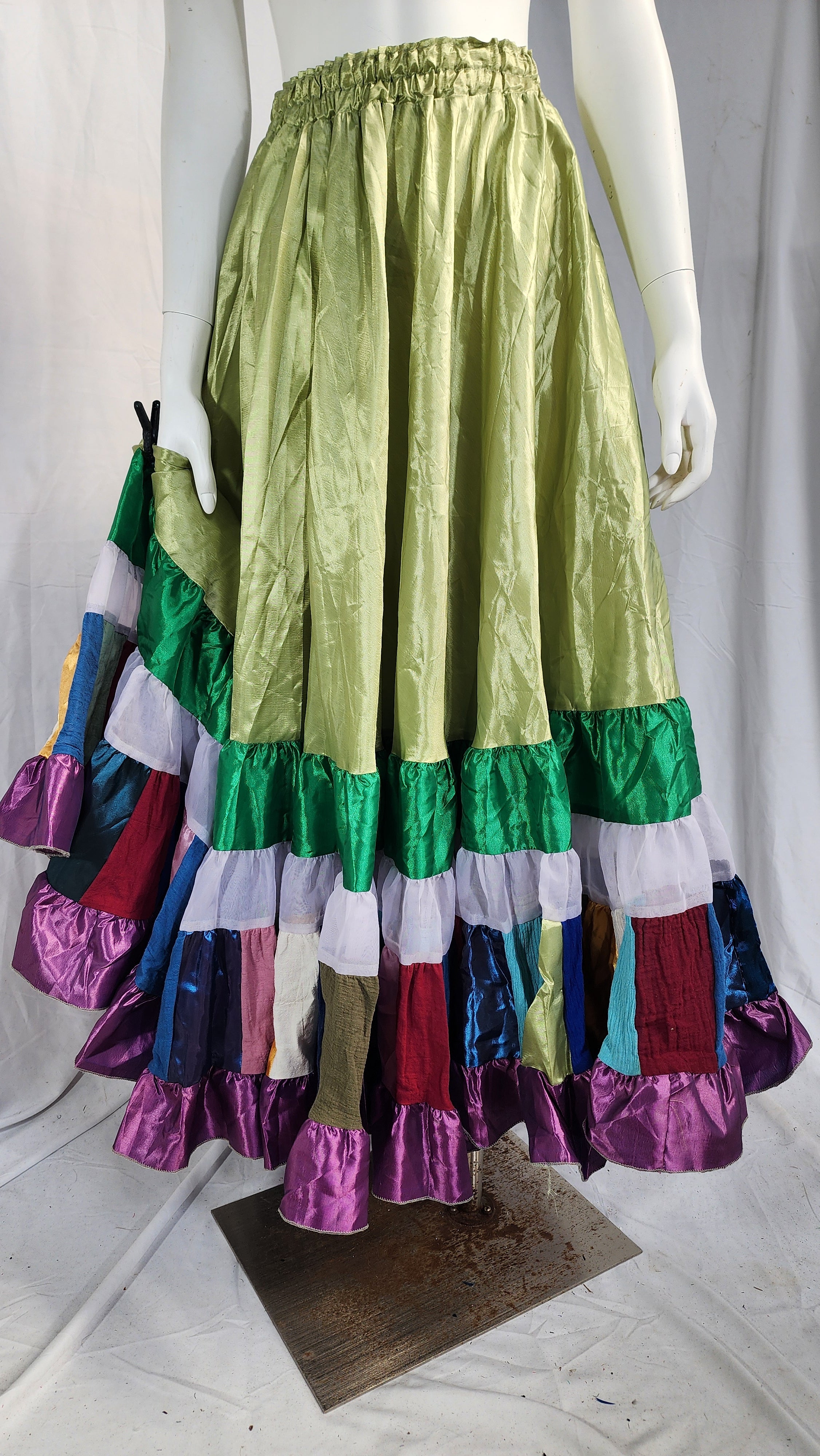 Green Taffeta Liz Skirts