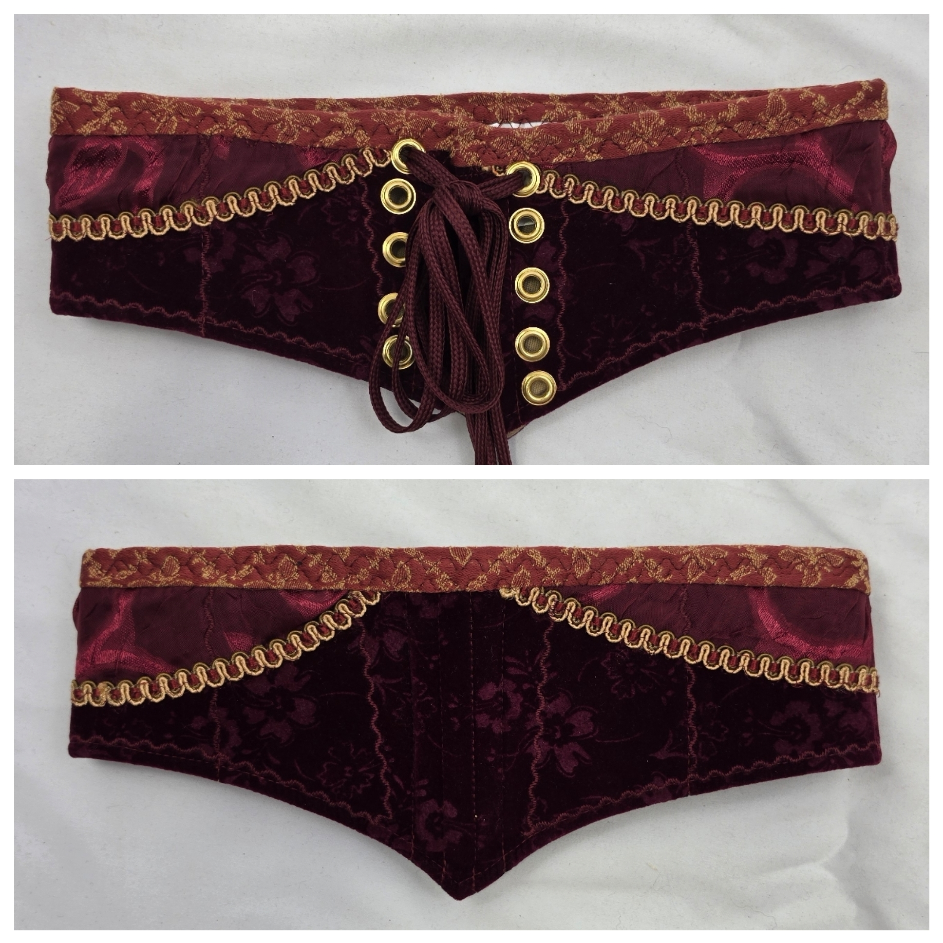 Burgundy Waist Cinchers