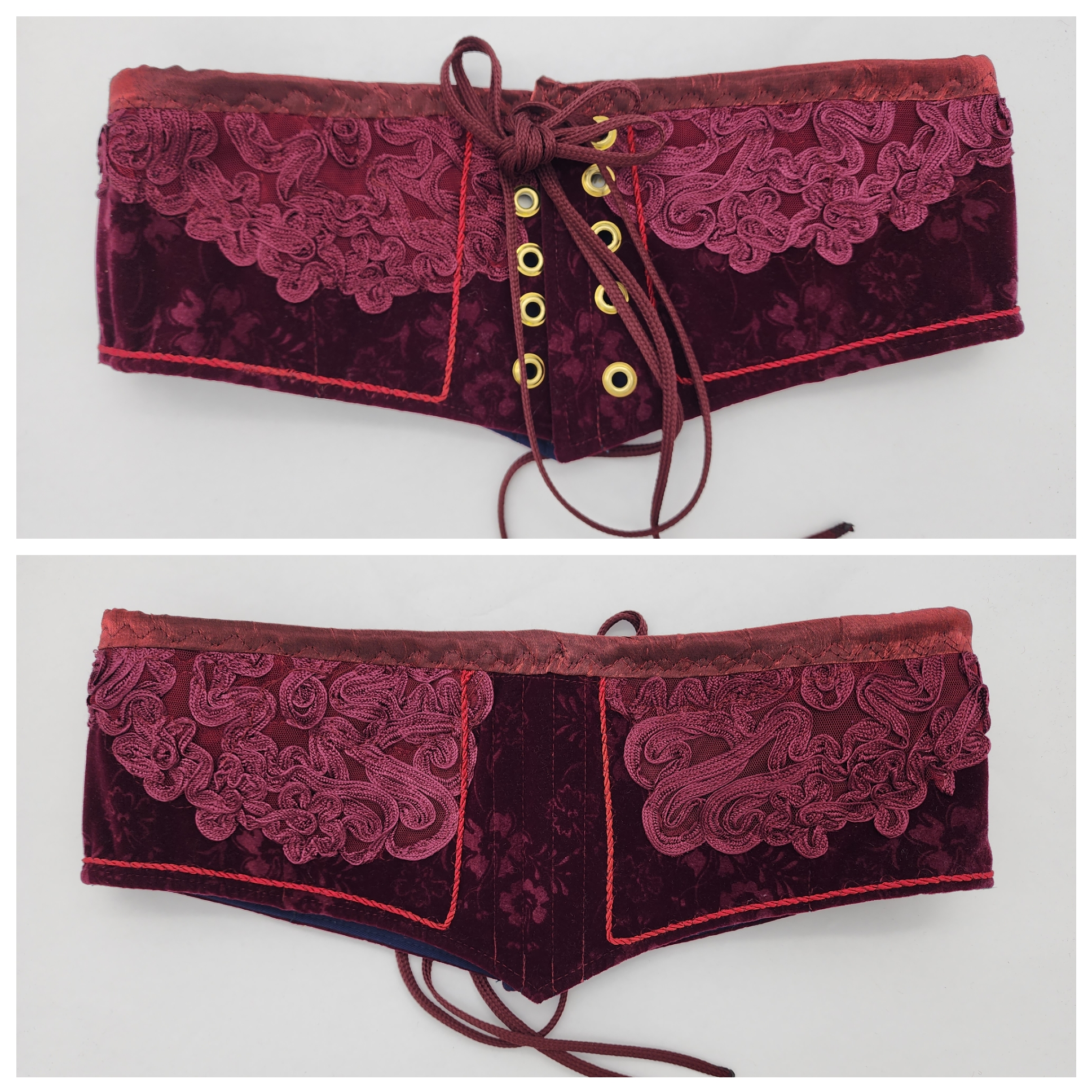 Burgundy Waist Cinchers