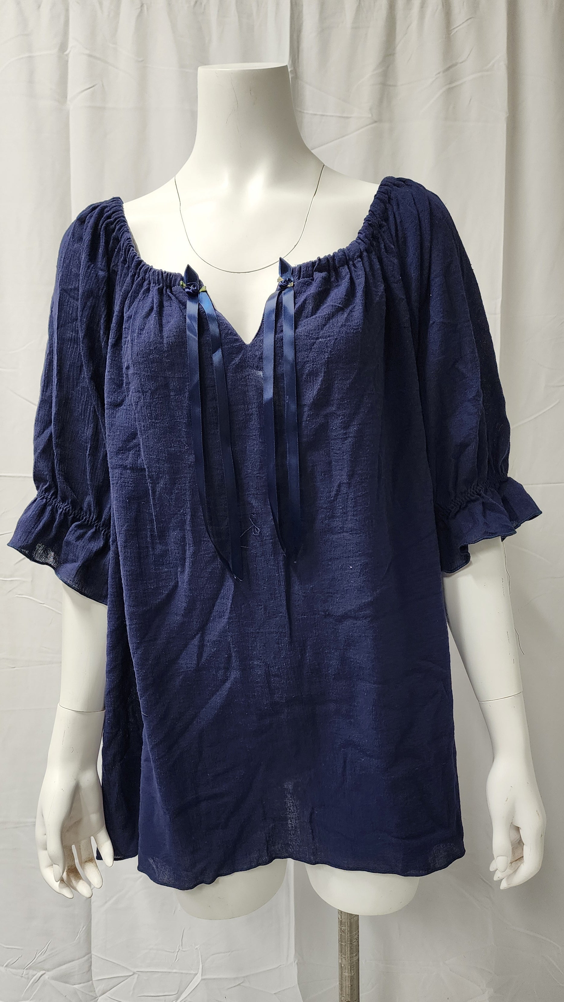 Short Sleeve Peasant Blouse