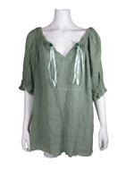 Short Sleeve Peasant Blouse
