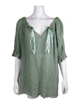 Short Sleeve Peasant Blouse