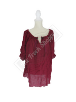 Short Sleeve Peasant Blouse
