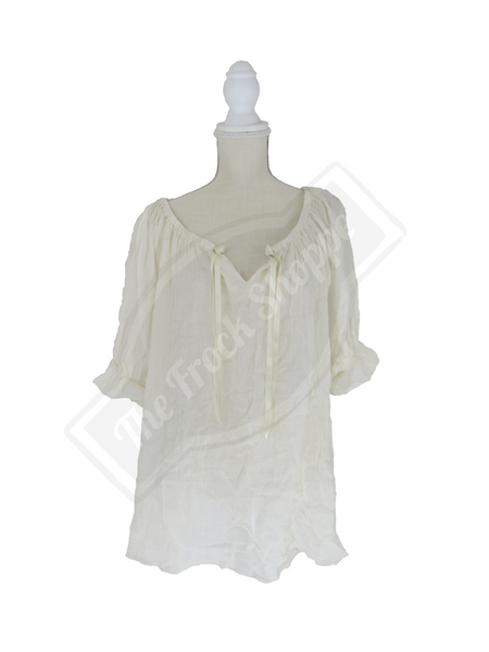Short Sleeve Peasant Blouse