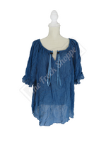 Short Sleeve Peasant Blouse